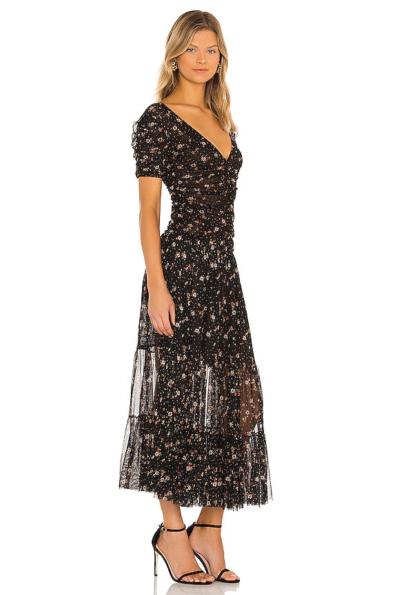 view 2 of 3 Rebecca Dress in Autumn Ditsy Mesh