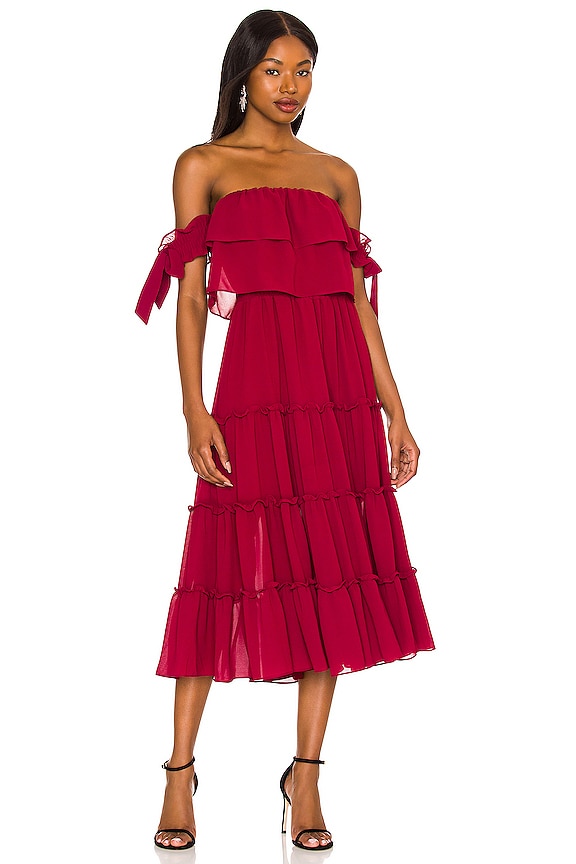 view 1 of 3 VESTIDO MICAELA in Burgundy