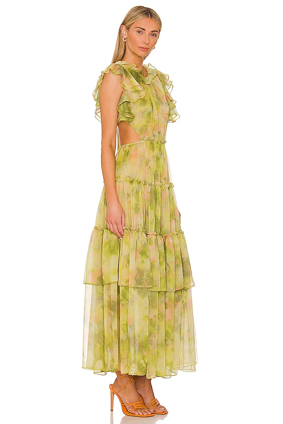 view 2 of 3 LANA ドレス in Chartreuse Abstract