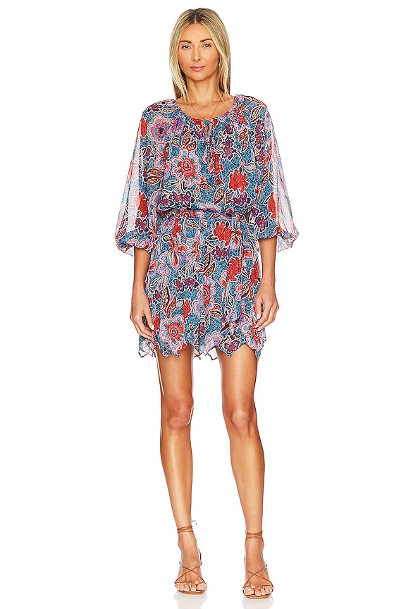 view 2 of 5 Tara Dress in Cerulean Flora