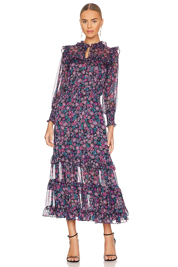 view 2 of 4 ROBE MI-LONGUE VIRGINIE in Electric Ditsy