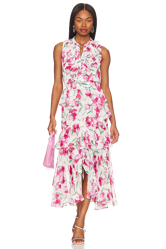 MISA Los Angeles x REVOLVE Ilona Dress in Fuchsia Floral | REVOLVE