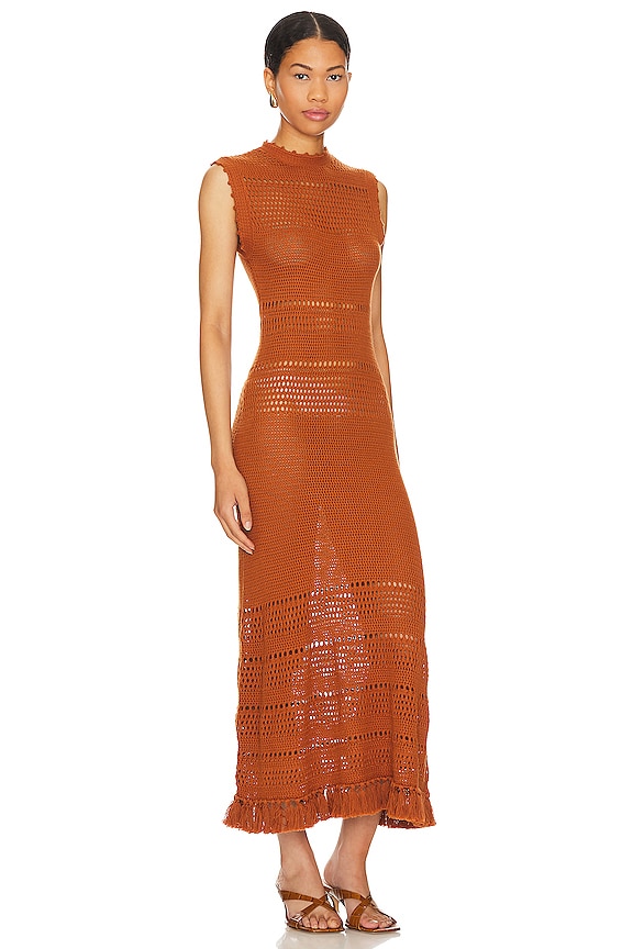 view 2 of 3 ROBE MI-LONGUE AMANDA in CANYON