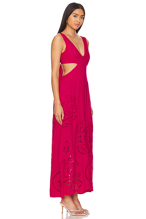 view 2 of 3 ROBE MAXI VALENCIA in Pink Eyelet