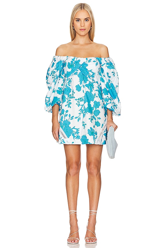 view 2 of 4 MINIVESTIDO GIADA in Turquoise Flora