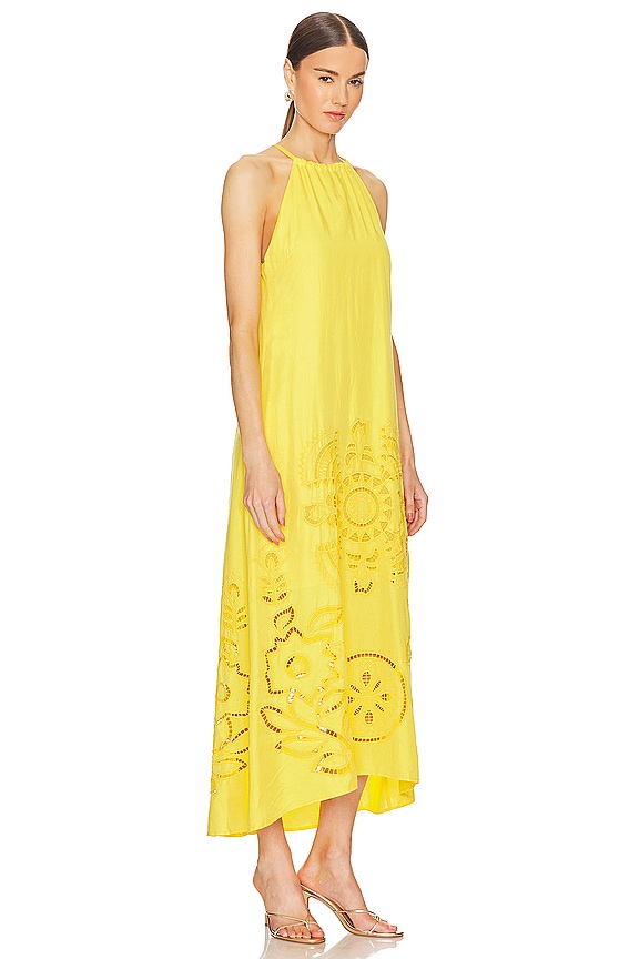 view 2 of 3 Alejandra Dress in Canary Eyelet