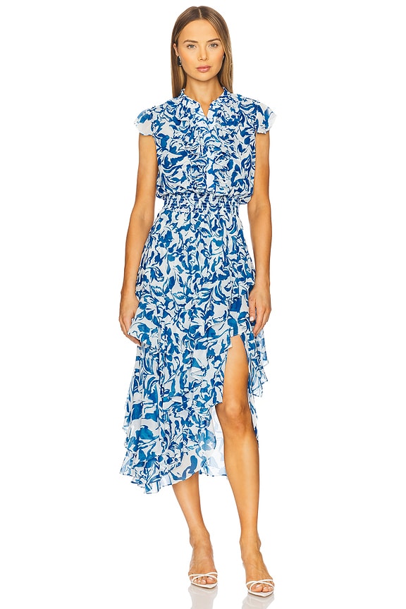 view 1 of 4 Ilysa Dress in Blue Watercolor Mix