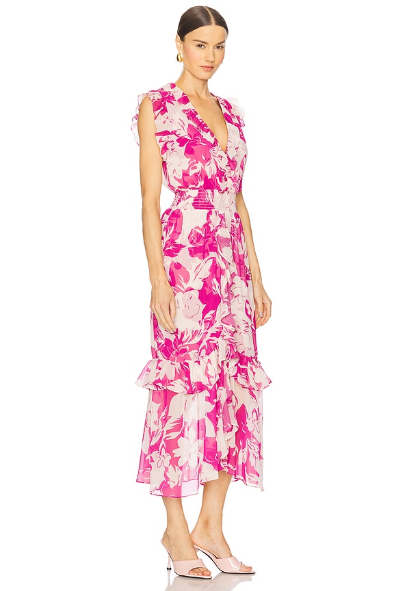 view 2 of 3 Kidada Dress in Fuschia Flora