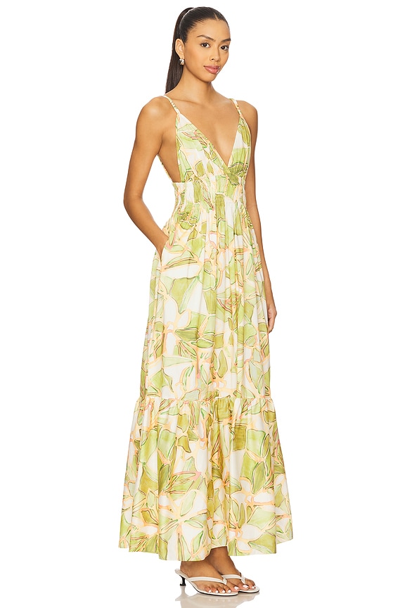 view 2 of 3 Cintra Dress in Chartreuse Abstract