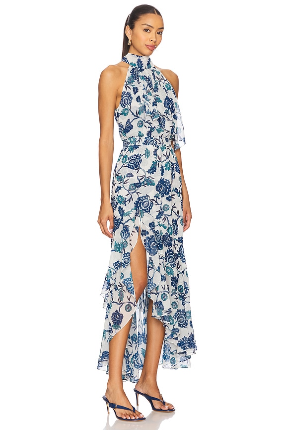 view 2 of 3 x REVOLVE X Revolve Aneva Dress in Indigo Teal Blooms