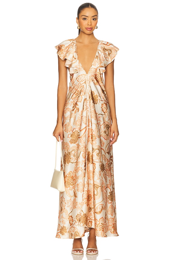 view 2 of 4 Velora Dress in Summer Batik Satin