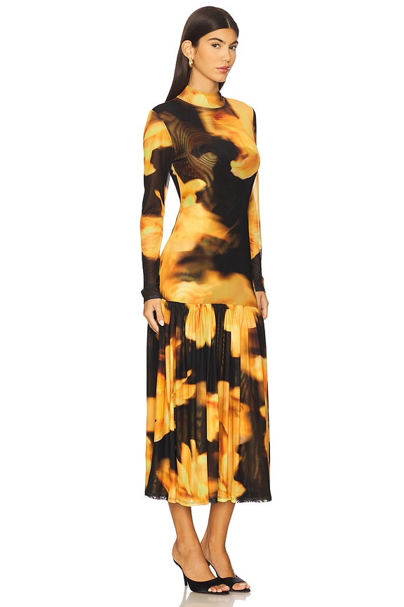 view 2 of 3 VESTIDO LEYLANI in Yellow Flora