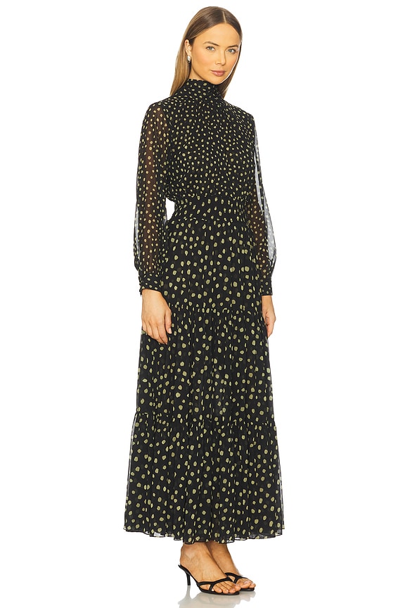 view 2 of 3 Daphne Dress in Golden Polka Dot Mix