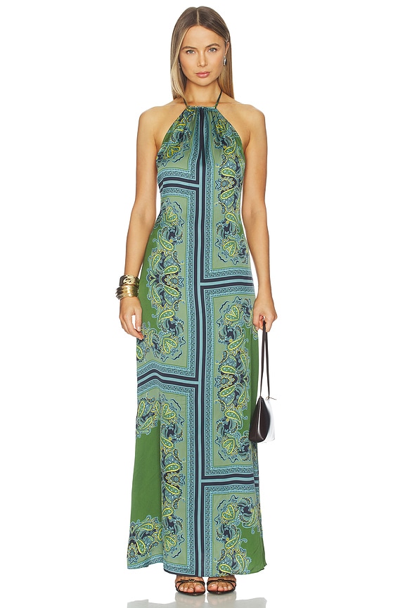 view 2 of 3 VESTIDO SAMANTHA in Moss Scarf