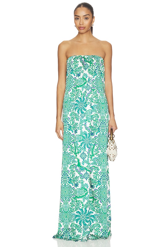 view 1 of 3 VESTIDO DIVINA in Reflective Botanical