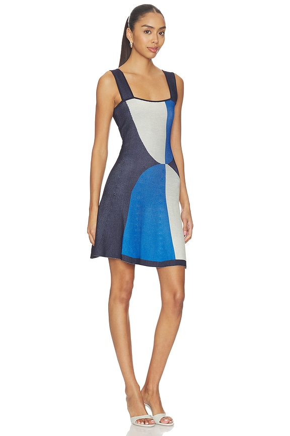 view 2 of 3 ROBE VIVI in Blue Geo Stripe Knit