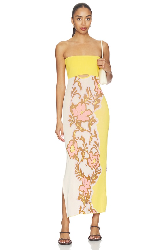view 1 of 3 VESTIDO FLETCHER in Plumeria Wave Knit