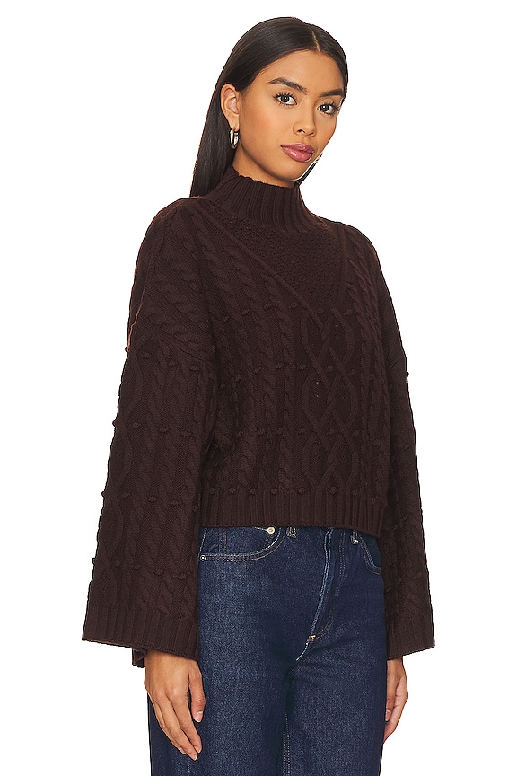 view 2 of 4 Oona Top in DARK BROWN