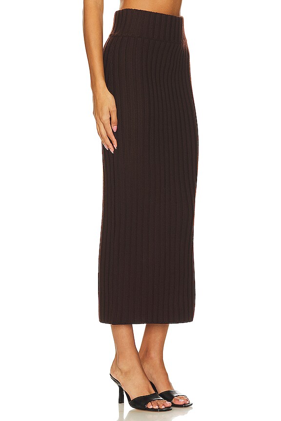 view 2 of 4 FALDA MIDI VERA in DARK BROWN
