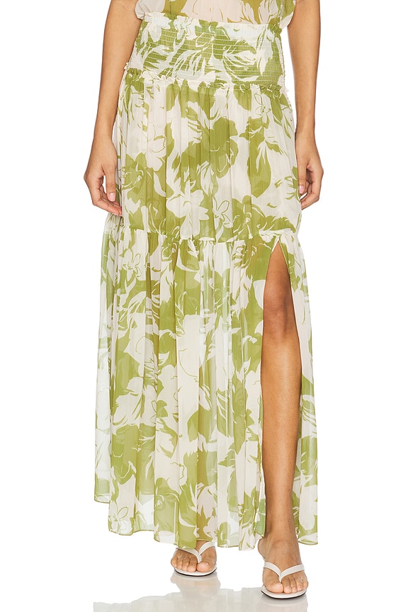 view 1 of 7 Polly Skirt in Green Goddess