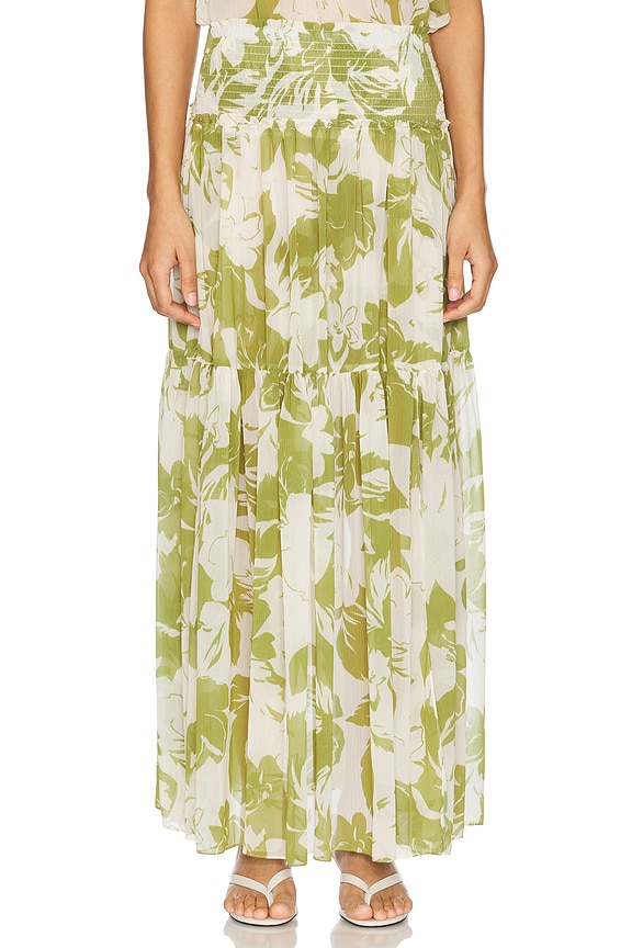 view 2 of 7 Polly Skirt in Green Goddess