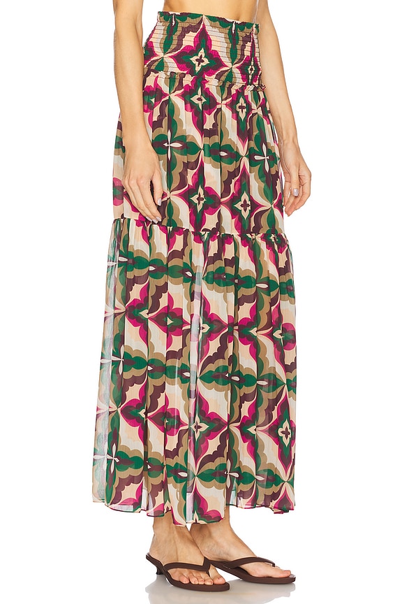 view 2 of 6 Polly Skirt in Prismatic Tile Fusch