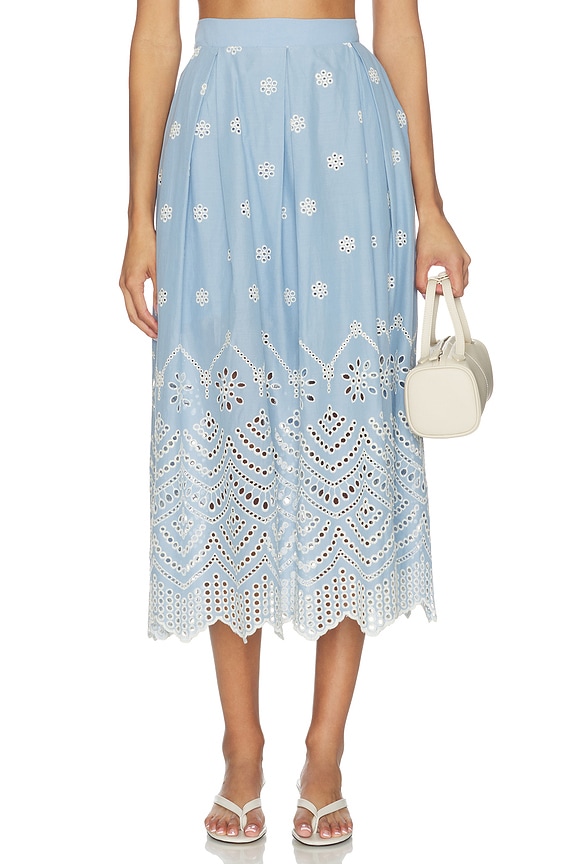 view 1 of 6 Aggie Skirt in Periwinkle Scallop