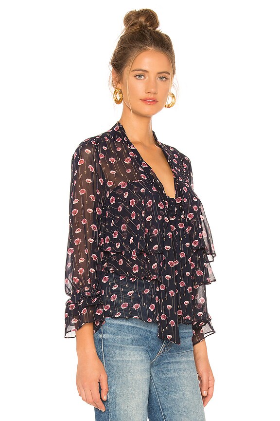 view 2 of 4 Jema Top in Navy Pink Floral