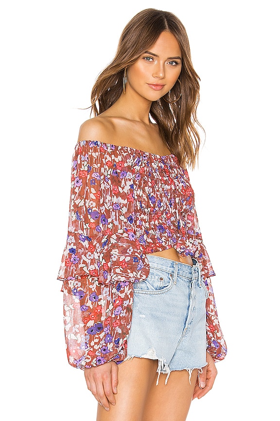 view 2 of 4 X REVOLVE Isla Top in Brown Floral Print
