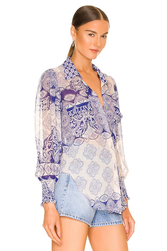 view 2 of 4 Nora Top in Majorelle Mixed Tile