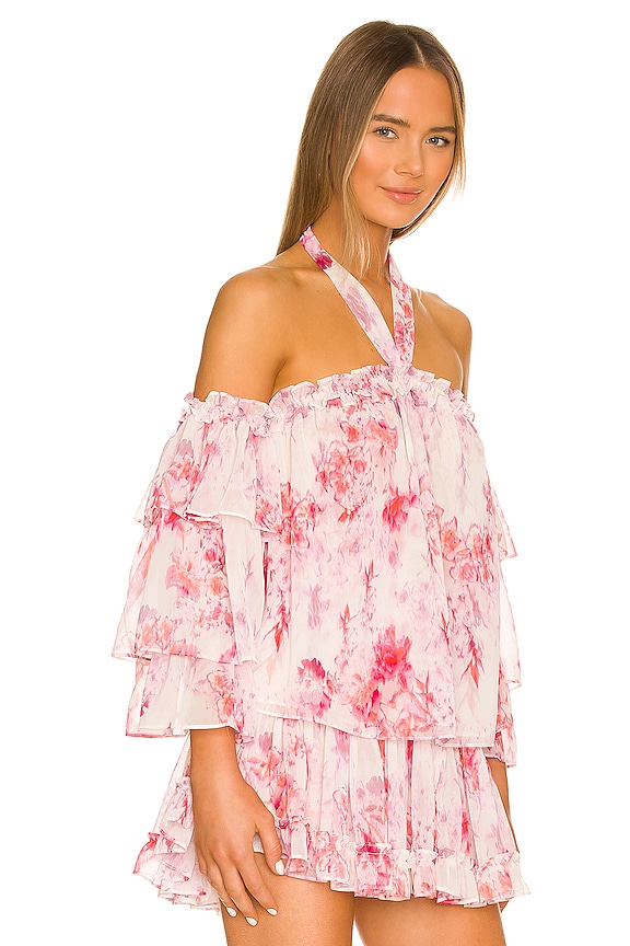 view 2 of 4 Ditte Top in Abstract Rose Flora