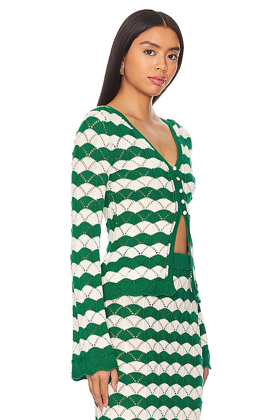 view 2 of 4 Nelly Top in Emerald Stripe