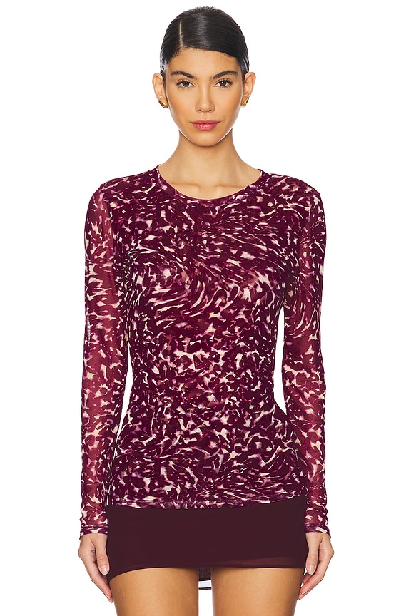 view 2 of 5 Lula Top in Fauna Abstract Mesh