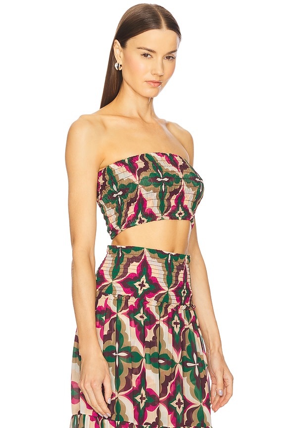 view 2 of 4 Roksana Bandeau in Prismatic Tile Fusch