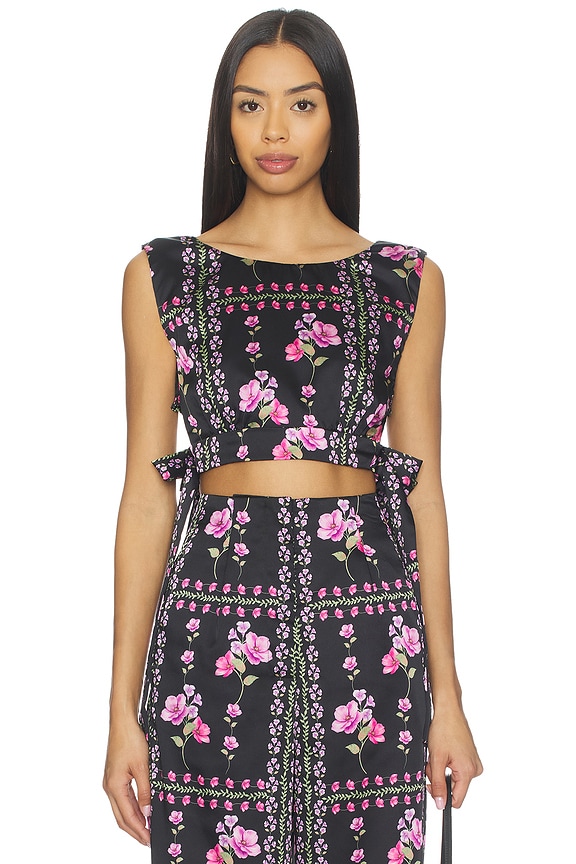 view 1 of 4 Olena Top in Midnight Lattice