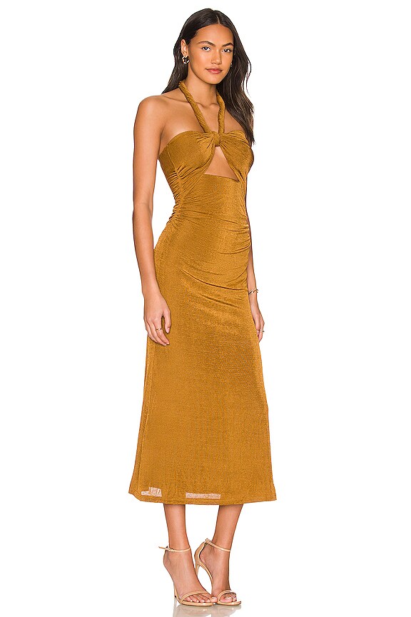 view 2 of 3 ROBE MI-LONGUE LYDIA in Bronze