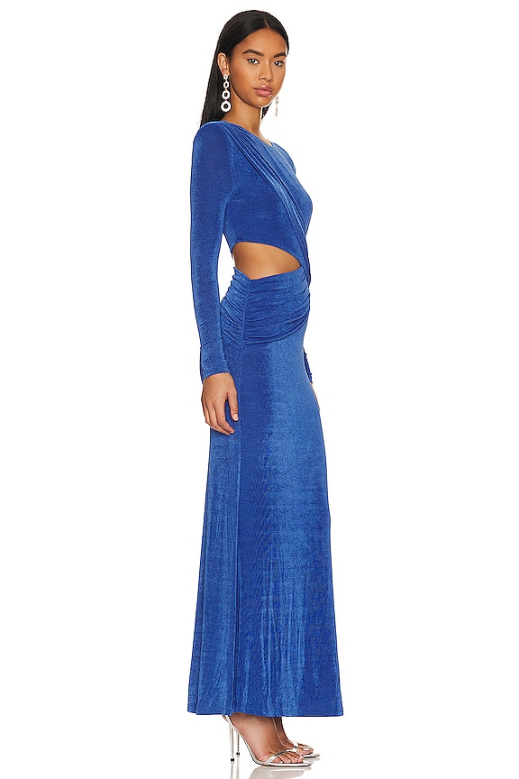 view 2 of 3 Yulia Slinky Gown in Cobalt Blue