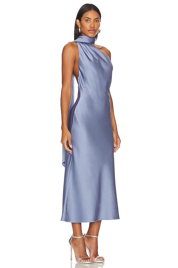 florentine blue maxi dress MISHA Vivica in The Flore Dress features