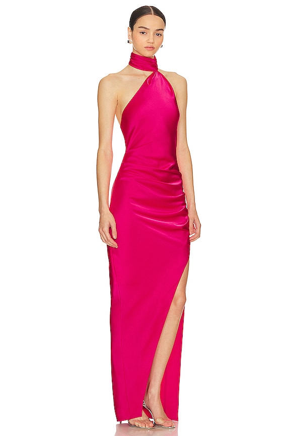 view 2 of 3 Emma Gown in Hot Raspberry