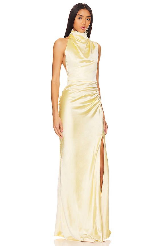 view 2 of 3 Costantina Gown in Soft Yellow
