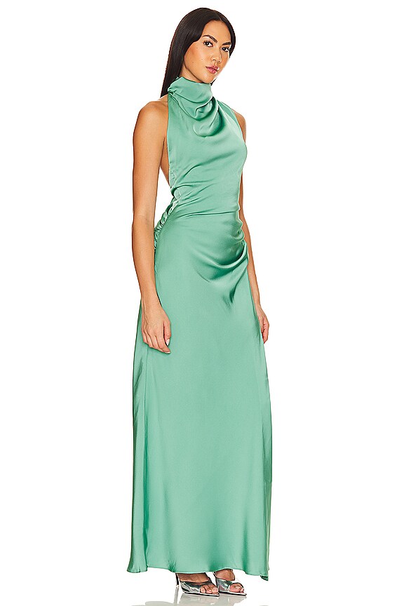 view 2 of 4 ROBE DE SOIRÉE CONSTANTINA in Juniper Green