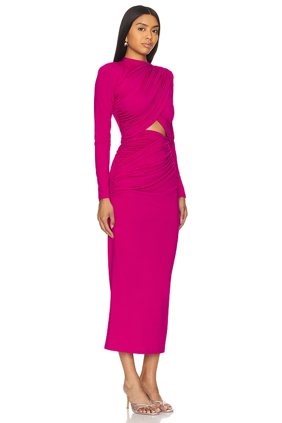 view 2 of 3 Emmeline Midi Dress in Raspberry