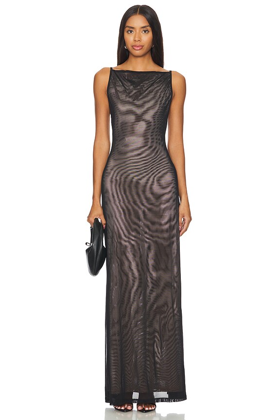 view 2 of 4 Nina Mesh Maxi Dress in Black