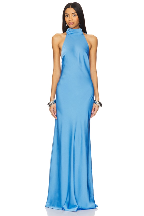 view 2 of 4 ВЕЧЕРНЕЕ ПЛАТЬЕ НА БРЕТЕЛЬКАХ EVIANNA in Lapis Blue