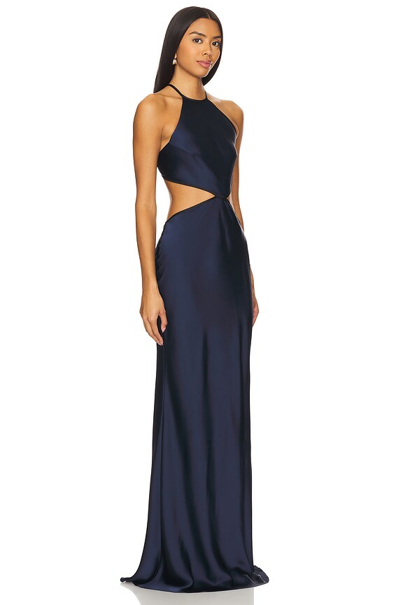 view 2 of 3 VESTIDO MIDI EDEM in Indigo Blue & Black