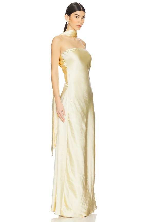 view 2 of 3 Lilia Gown in Soft Yellow