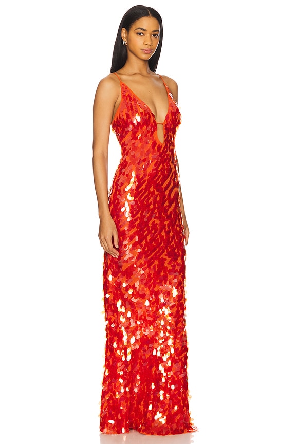 view 2 of 4 Sapphire Gown in Red Sequin
