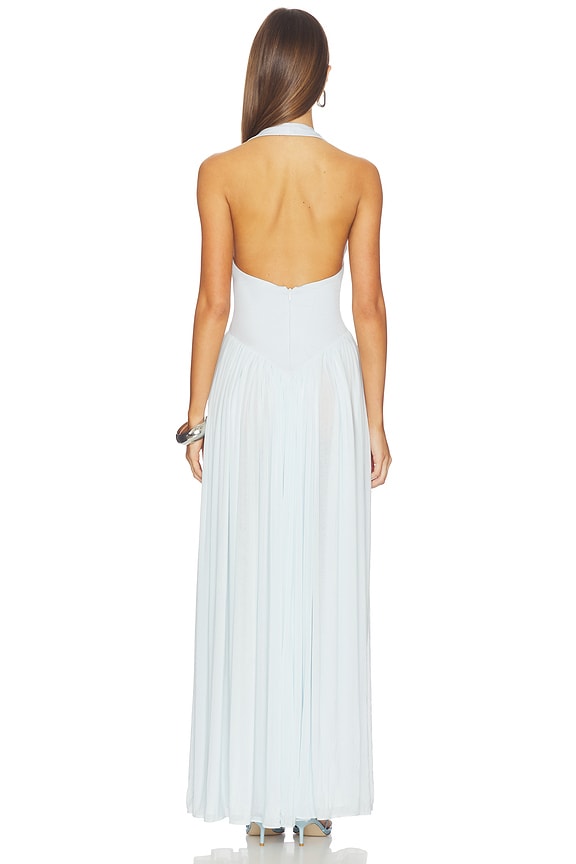 aura jersey maxi dress MISHA The Opelia in Skywriting Beach/Destination