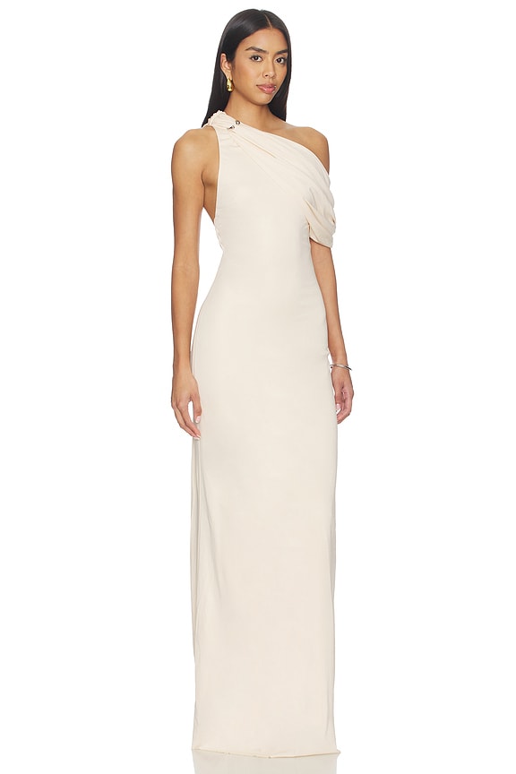 view 2 of 3 The Camden Dry Jersey Dress in Pearled Ivory