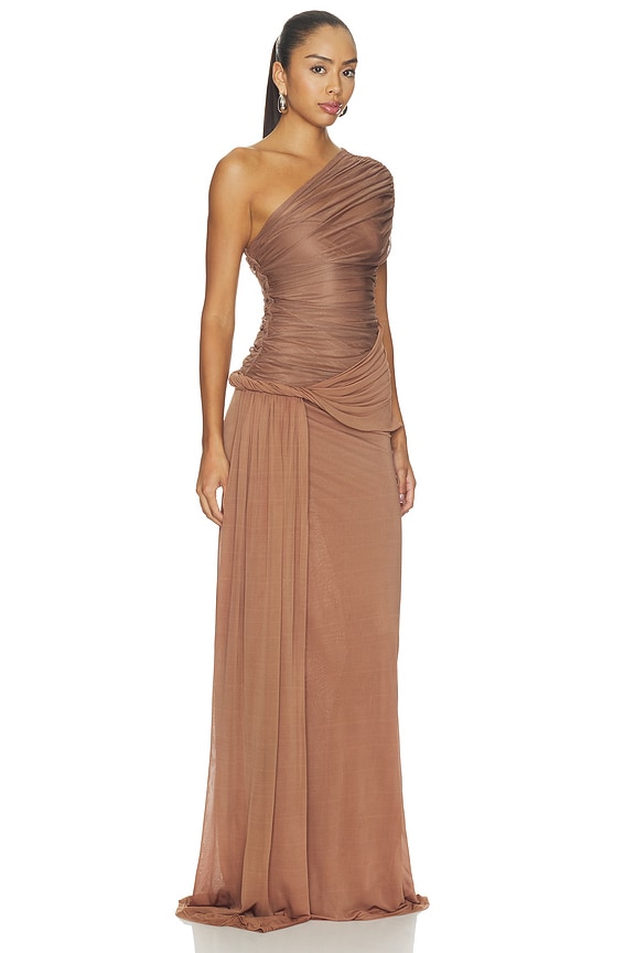 view 2 of 4 The Interwoven Dress in Mocha